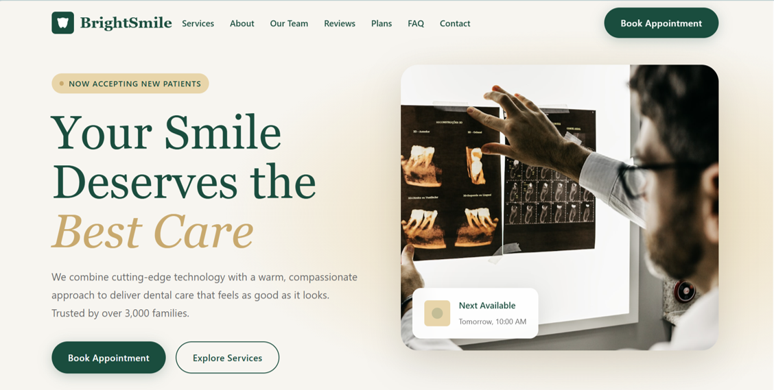 Zahnarztpraxis Website