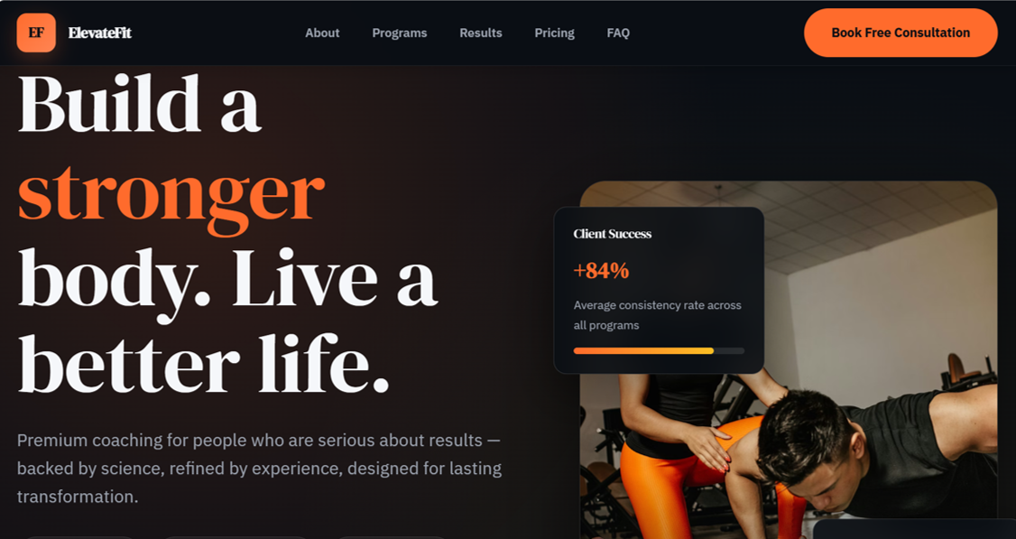 Personal Trainer Website