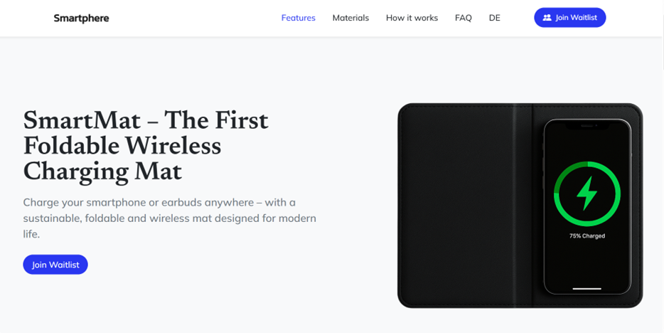 GetSmartMat Startup Website