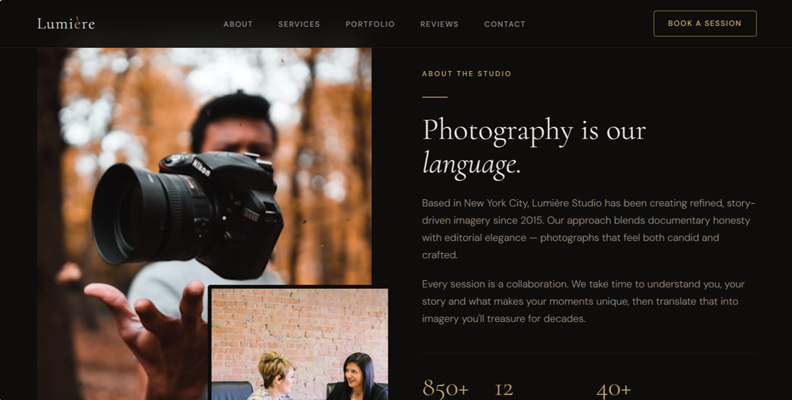 Fotograf Portfolio Website